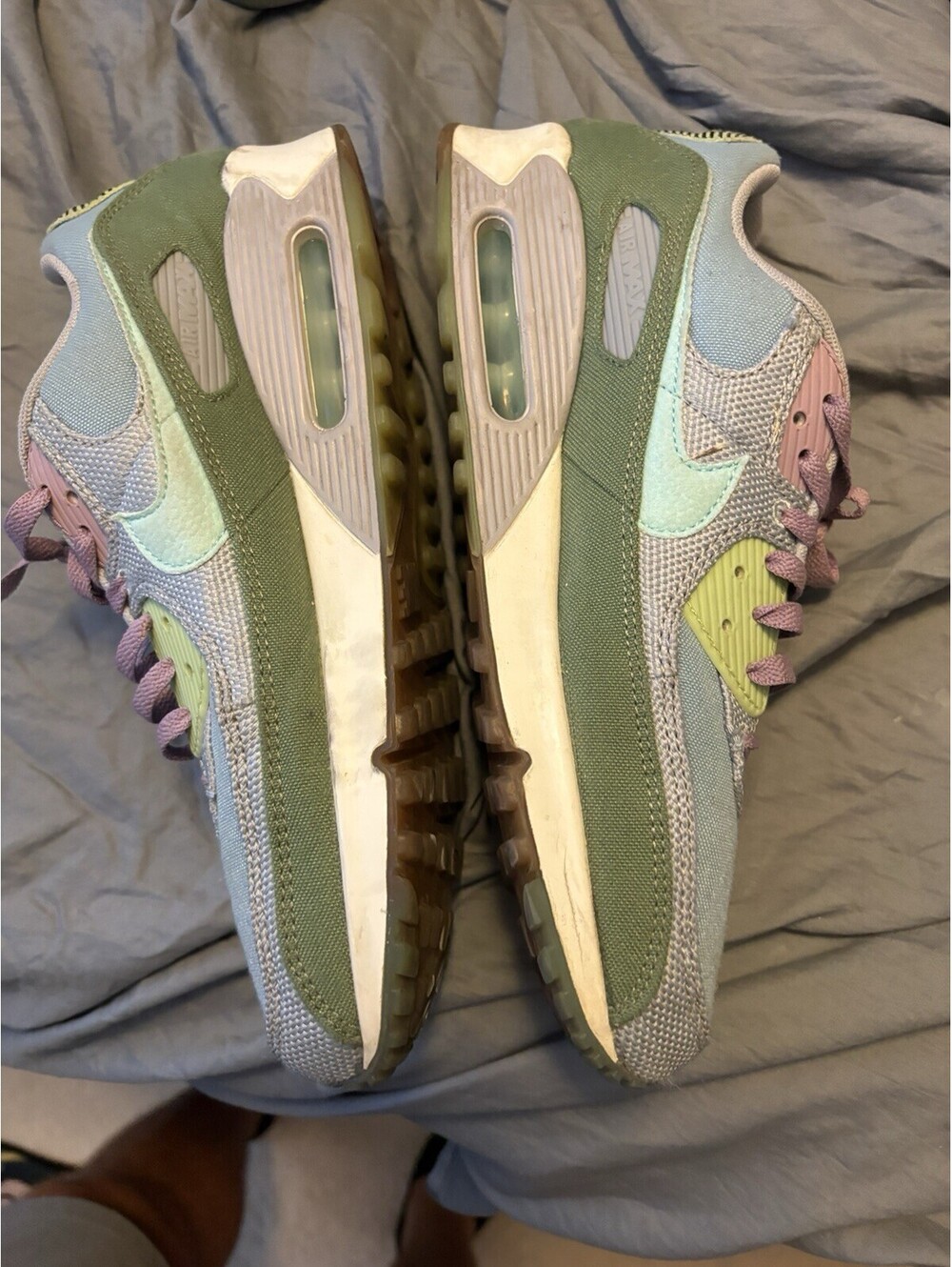 Nike Air Max 90 SE Sun Club Men’s Worn Blue Treeline Sz 11 Light Worn